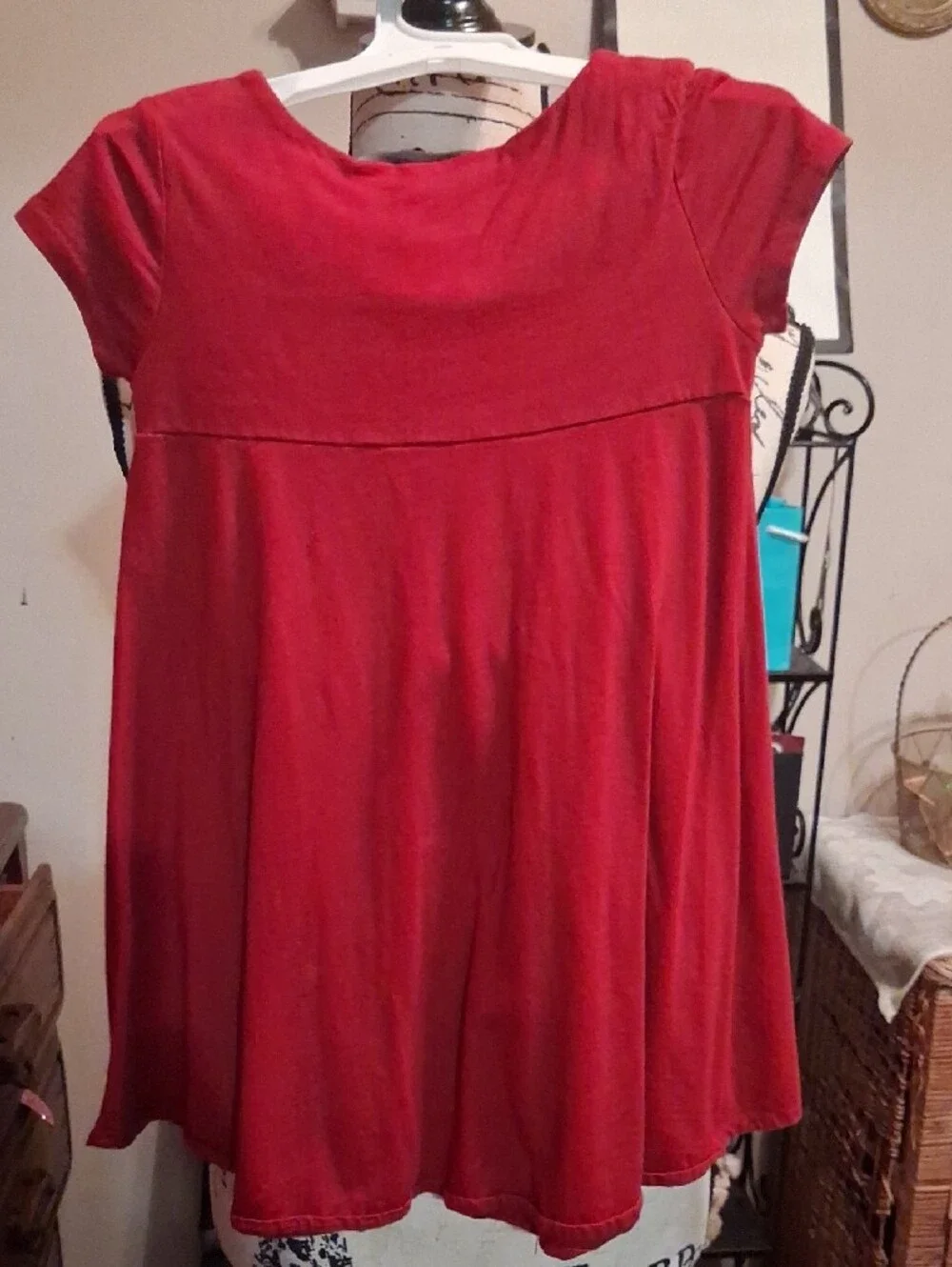 Ralph Lauren Toddler Girl Red Ruffle Front Cap Sleeve Dress Size 5T